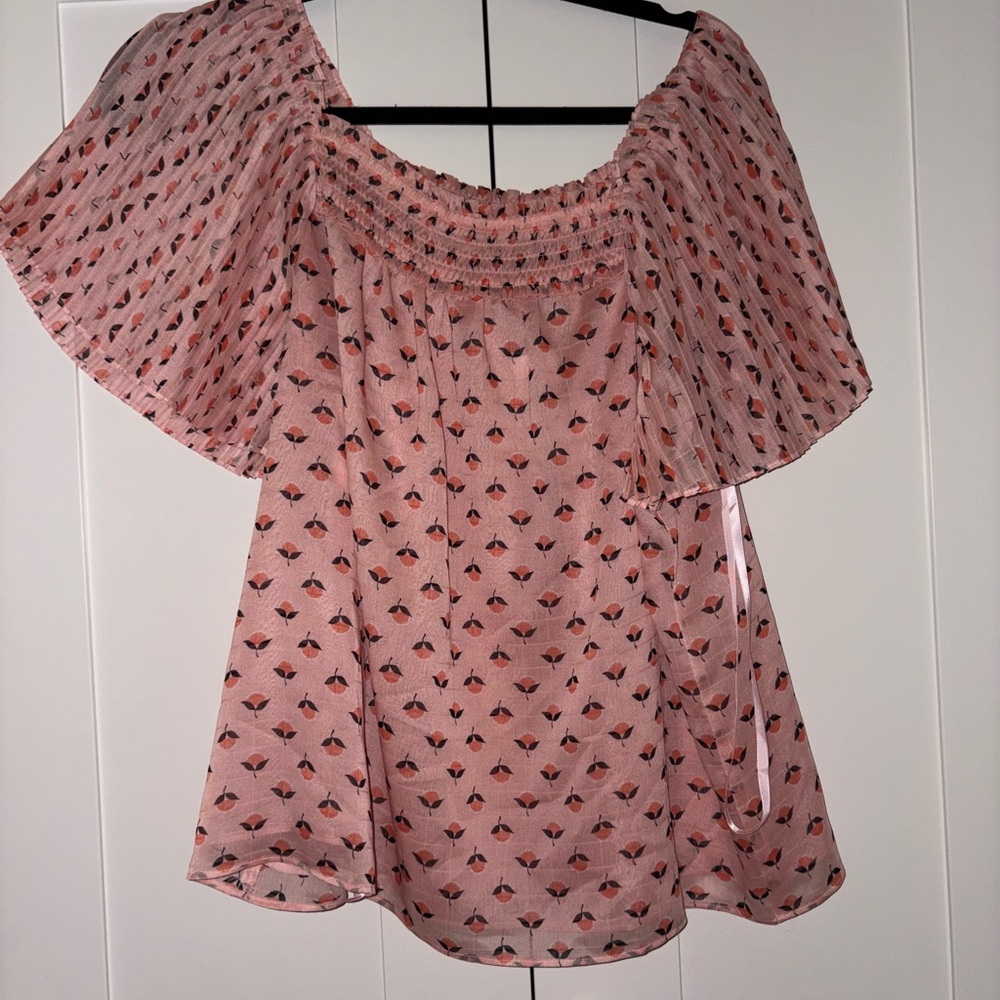 Ann Taylor Pink Patterned Blouse